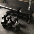 Load image into Gallery viewer, Home Based Workout Equipment, Hex Dumbbells, and Adjustable Weight Bench.