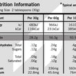 Load image into Gallery viewer, Pure NZ Primal Whey Protein Isolate Powder Nutrition Information