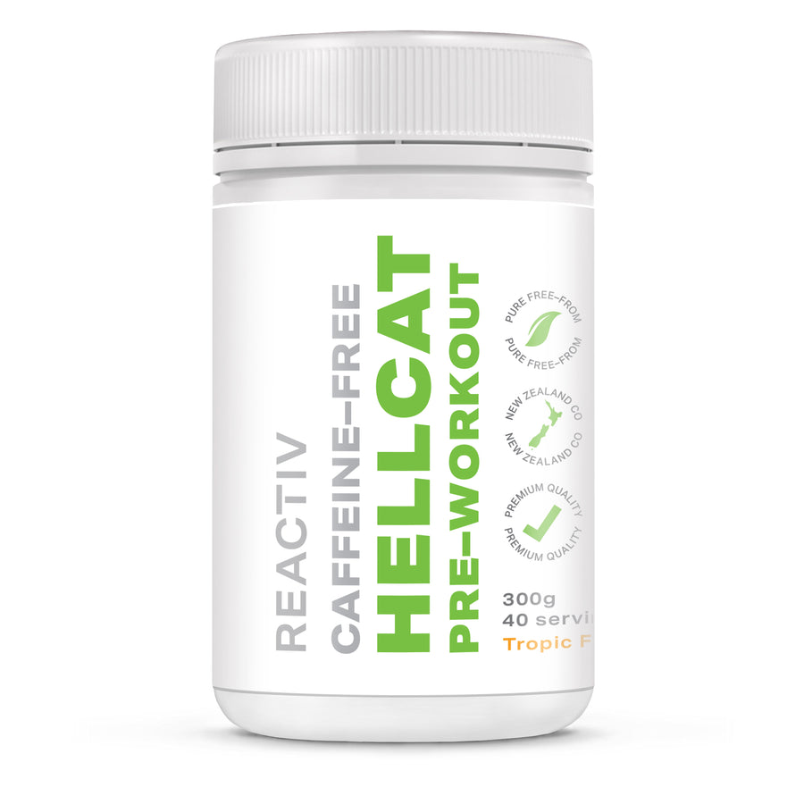 Hellcat Pre-Workout Supplement Caffeine Free Reactiv Supplements New Zealand
