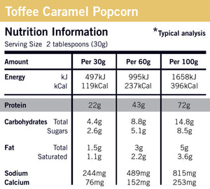 New Zealand Toffee Caramel Popcorn Whey Protein Shake Powder
